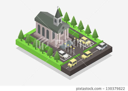 Isometric church Isometric church 130379822