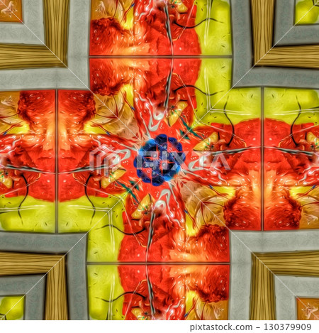 Embroidery and batik design concept. Antique art for clothing print, sublimation block etc. New trendy wallpaper, cover photo, interior decoration idea. Abstract pattern for the carpet background Embroidery and batik design concept. Antique art for clothing print, sublimation block etc. New trendy wallpaper, cover photo, interior decoration idea. Abstract pattern for the carpet background 130379909