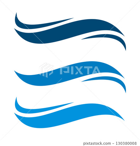 Blue Waves Swoosh Logo Template Illustration Design. Vector EPS Blue Waves Swoosh Logo Template Illustration Design. Vector EPS 130380008