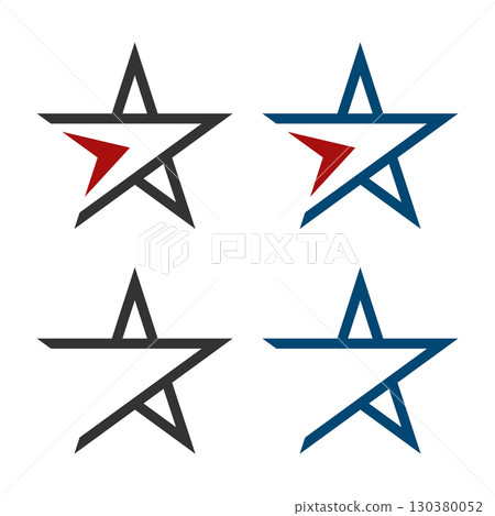 Star Swoosh Logo Template Illustration Design. Vector EPS 10. Star Swoosh Logo Template Illustration Design. Vector EPS 10. 130380052