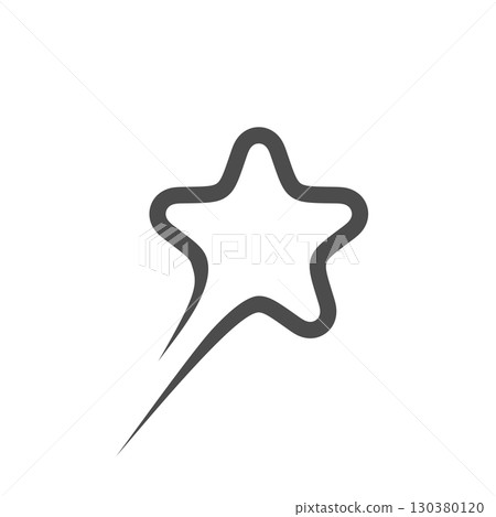 Moving Star Line Logo Template Illustration Design. Vector EPS 10. 130380120