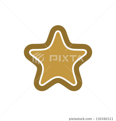 Gold Star Line Logo Template Illustration Design. Vector EPS 10. 130380121