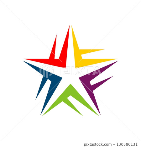 Colorful Star Sign Logo Template Illustration Design. Vector EPS 10. 130380131