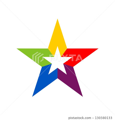 Colorful Star Sign Logo Template Illustration Design. Vector EPS 10. Colorful Star Sign Logo Template Illustration Design. Vector EPS 10. 130380133