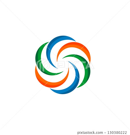 Colorful Windmill Logo Template Illustration Design. Vector EPS 10. Colorful Windmill Logo Template Illustration Design. Vector EPS 10. 130380222