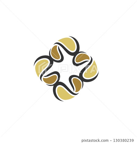 Ornamental Decorative Curly Flower Logo Template Illustration Design. Vector EPS 10. Ornamental Decorative Curly Flower Logo Template Illustration Design. Vector EPS 10. 130380239
