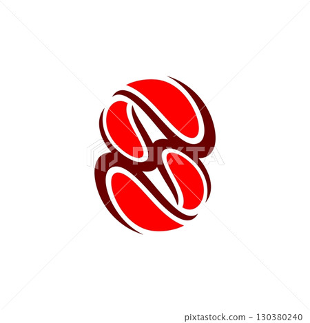 Red Ornamental S Letter Logo Template Illustration Design. Vector EPS 10. 130380240
