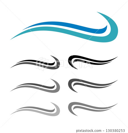 Ornamental Wave Line Logo Template Illustration Design. Vector EPS 10. 130380253
