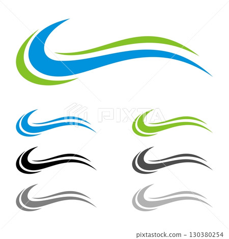 Ornamental Wave Line Logo Template Illustration Design. Vector EPS 10. Ornamental Wave Line Logo Template Illustration Design. Vector EPS 10. 130380254