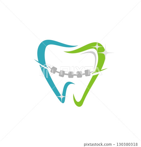 Brace Smile Tooth Logo Template Illustration Design. Vector EPS 10. 130380318