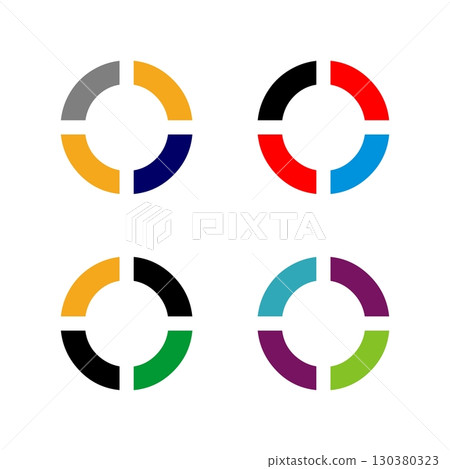 set O Letter Colorful Logo Template Illustration Design. Vector EPS 10. set O Letter Colorful Logo Template Illustration Design. Vector EPS 10. 130380323