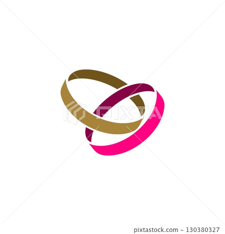 Wedding Ring Logo Template Illustration Design. Vector EPS 10. 130380327