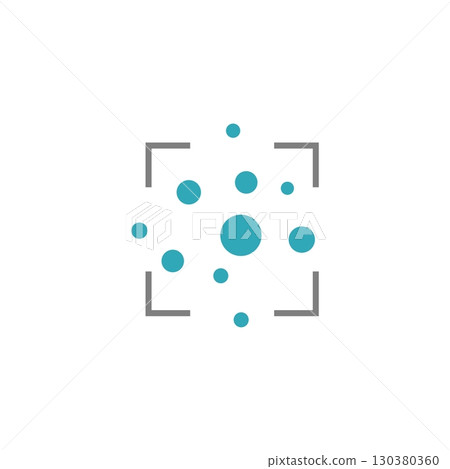 Dots Square Frame Logo Illustration Design. Vector EPS 10. 130380360