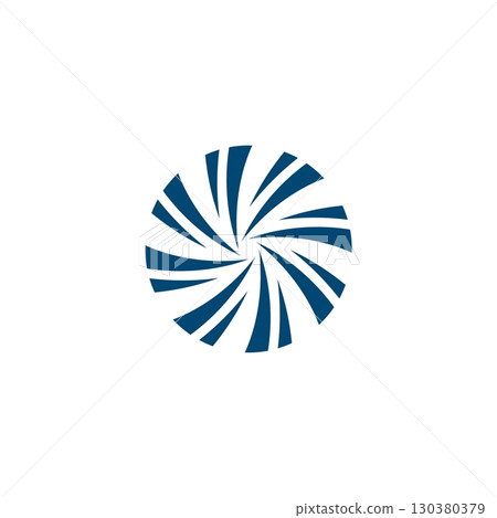 Blue propeller logo Illustration Design. Vector EPS 10. 130380379