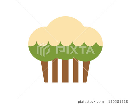 Illustration of a matcha muffin icon Illustration of a matcha muffin icon 130381318