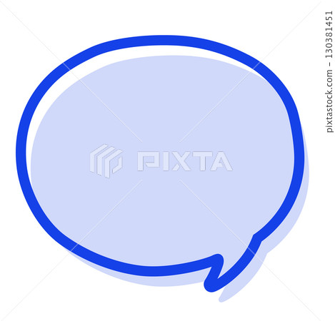 Simple speech bubble. Hand-drawn frame. Simple speech bubble. Hand-drawn frame. 130381451