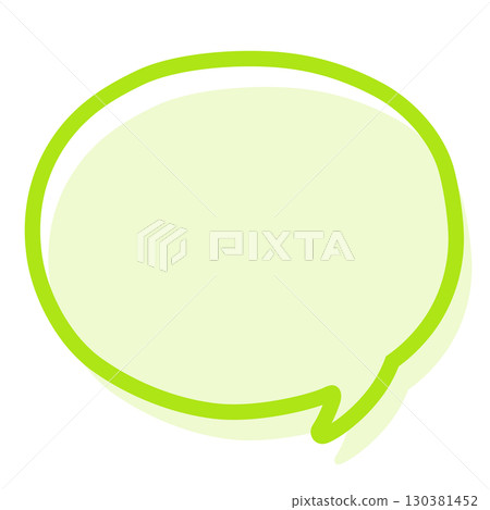 Simple speech bubble. Hand-drawn frame. 130381452