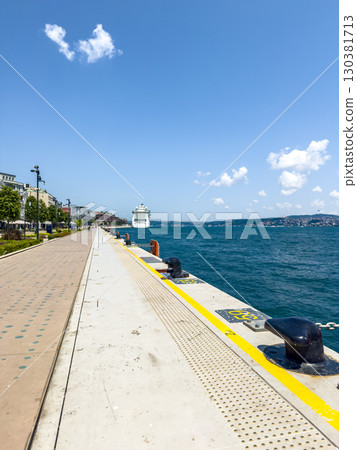 Walk by the Bosphorus with a view of the water Walk by the Bosphorus with a view of the water 130381713
