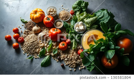 ingredients for cooking soup 130381804