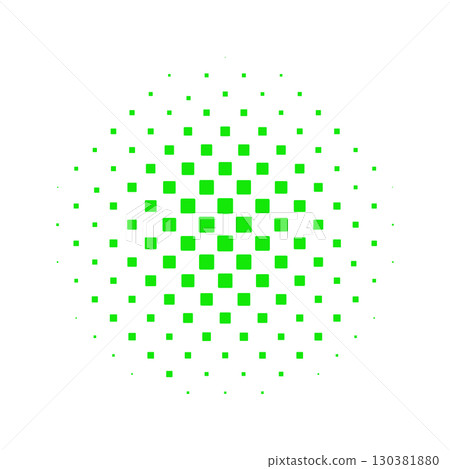 Green halftone pattern texture with rounded squares - simple and stylish decorative material 130381880