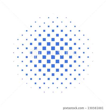 Blue halftone pattern texture with rounded squares - simple and stylish decorative material Blue halftone pattern texture with rounded squares - simple and stylish decorative material 130381881