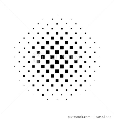 Black halftone pattern texture with rounded squares - simple and stylish decorative material 130381882