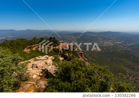 Scenic View from El Garbi Lookout in Spain Scenic View from El Garbi Lookout in Spain 130382266