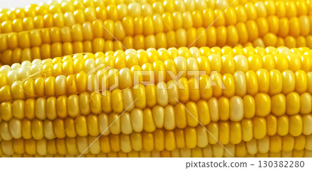 Close up of boiled corn Close up of boiled corn 130382280