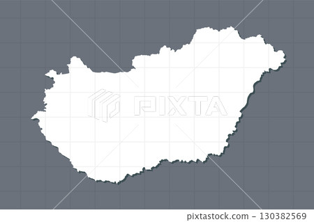 Map Hungary template Europe outline country Map Hungary template Europe outline country 130382569