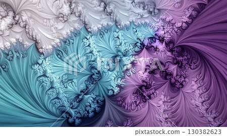 A colorful abstract painting with a blue and purple swirl 130382623