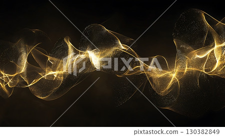 A long, curvy line of gold sparks A long, curvy line of gold sparks 130382849