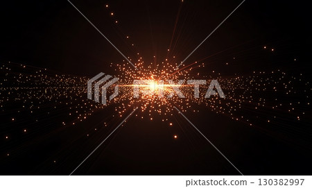 A bright orange star surrounded by a galaxy of glittering stars 130382997