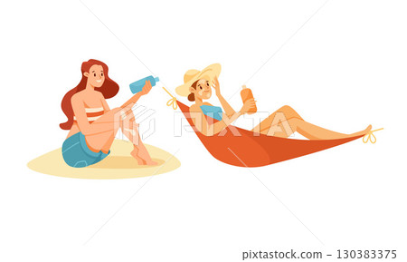 Relaxing beach day with friends in a beautiful tropical setting, surrounded by nature Relaxing beach day with friends in a beautiful tropical setting, surrounded by nature 130383375