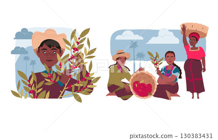 The Joy of Harvesting Fruit within a Vibrant and Lush Rural Landscape Full of Life and Color The Joy of Harvesting Fruit within a Vibrant and Lush Rural Landscape Full of Life and Color 130383431