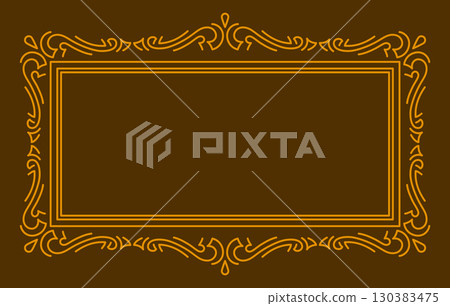 Line curl frame. Modern decorative linear background. 130383475