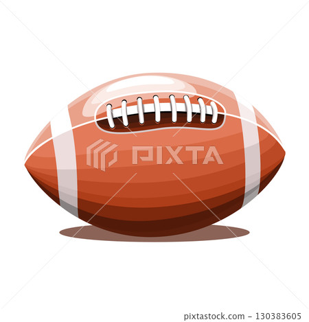 American football ball in realistic style vector illustration American football ball in realistic style vector illustration 130383605