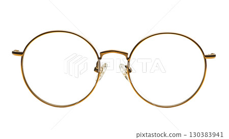 Eyeglasses with golden round design 130383941