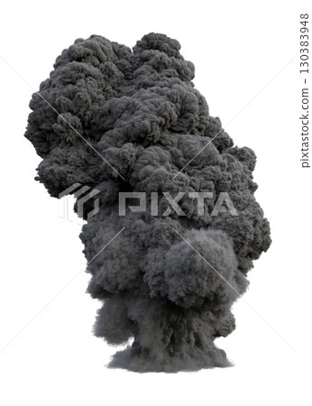 Explosion Smoke Cloud with Dense Plume Explosion Smoke Cloud with Dense Plume 130383948