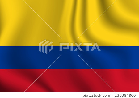 Flag of Colombia. Colombian national symbol in official colors. Template icon. Abstract vector background 130384800