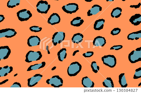 Abstract modern leopard seamless pattern. Animals trendy background. Color decorative vector stock illustration for print, card, postcard, fabric, textile. Modern ornament of stylized skin Abstract modern leopard seamless pattern. Animals trendy background. Color decorative vector stock illustration for print, card, postcard, fabric, textile. Modern ornament of stylized skin 130384827