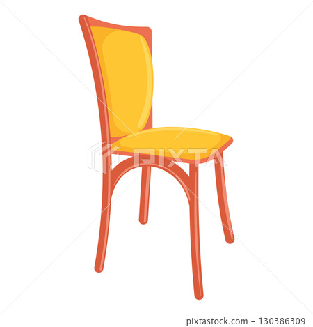 Upholstered chair with vibrant design Vector Upholstered chair with vibrant design Vector 130386309
