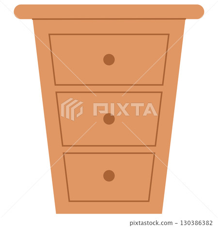 Chest of drawers with minimalist design Vector 130386382