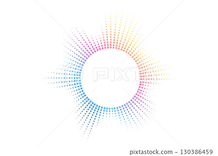Bright rainbow radial gradient with dynamic wave shapes and luminous neon effects. Ideal for music or digital art projects. Vector illustration. Bright rainbow radial gradient with dynamic wave shapes and luminous neon effects. Ideal for music or digital art projects. Vector illustration. 130386459