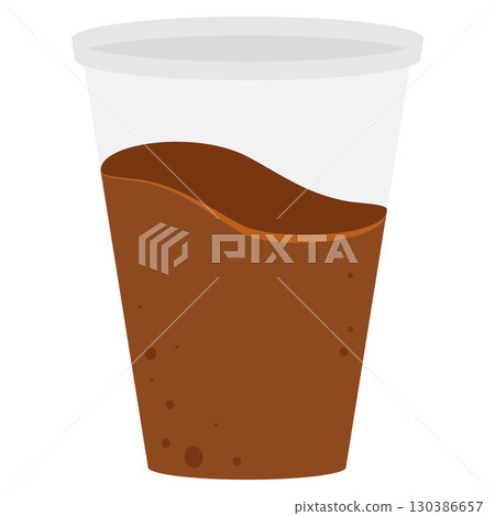Glass with chocolate drink. Vector Glass with chocolate drink. Vector 130386657
