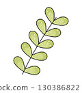 Isolated colored leaf sketch icon Vector 130386822