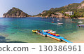 Beach and pier in Paleokastritsa Corfu Greece 130386961