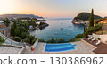 Paleokastritsa Bay at dawn in Corfu Greece 130386962