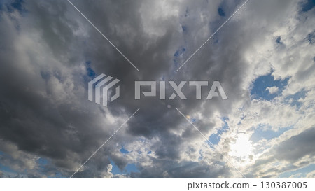 Dynamic Cloud Formation Presenting a Beautiful Scene Under a Vibrant and Colorful Sky Dynamic Cloud Formation Presenting a Beautiful Scene Under a Vibrant and Colorful Sky 130387005