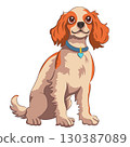 Cute spaniel dog vector illustration 130387089