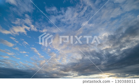 Witness the stunningly beautiful cloudy sky filled with rich and vibrant blue tones Witness the stunningly beautiful cloudy sky filled with rich and vibrant blue tones 130388011